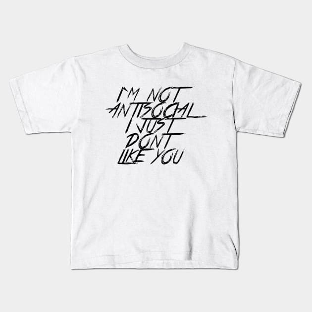 ANTISOCIAL Kids T-Shirt by Shoshie